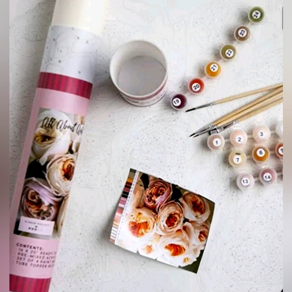 Pink Picasso "All about Austin" paint by number
